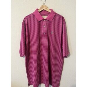 Donald Ross Floral Men's Polo XL Pink Stripe
